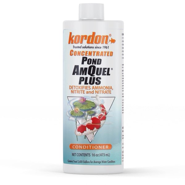 KORDON #32016 Pond Amquel Liquid Plus for Aquarium, 16-Ounce