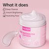 Hicream Rose Clay Facial Mask, Clay Mask Reduce the Blackheads, Pink Clay Mask with Kaolin and Collagen, Gentle Skincare for Women and men, Moisturizing 5.29 oz(pink)