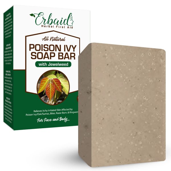 Poison Ivy Soap Bar - All Natural Poison Ivy Treatment - Anti-Itch Skin Cleanser Bar for Poison Ivy, Poison Oak & Sumac - Removes Oils, Soothes & Relieves Rashes - 4 oz Bar Made in USA