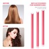 60 Pieces Flexi Rods Flexible Curling Rods Hair Curlers Rollers Twist Flexi Rods Hair Curlers Set No Heat Hair Rods Rollers Flexible Rods for Long Short Hair Women Girls (Pink, 0.3 x 7 Inch)