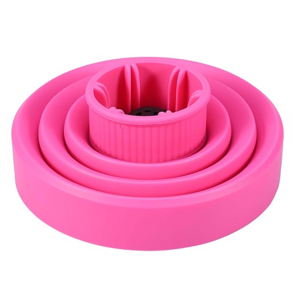 Generic Hair Dryer Diffuser, Portable Diffuser Hair Dryer Attachment, Foldable Blow Dryer Attachments for Curly Hair, Fits 4-5cm Nozzle Diameter of the Hair Dryer (Pink)