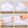Ireer 100 Pcs Business Envelopes V Flap with Gold Border Gift Card Envelopes for Office Check Mailing Wedding Graduation, Letter Mailing(#10, 9.45 x 4.13 Inch,White)