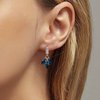 Aneneiceera Boho Sapphire Tassel Earrings Blue Crystal Heart Earrings Gold Cz Bar Stud Earrings Blue Cz Heart Drop Earrings Blue Rhinestone Earrings Jewelry for Women and Girls