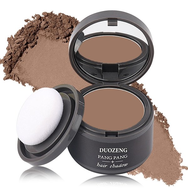 Hairline Powder Root Touch Up Hair Powder,Hairline Shadow Root Cover Up Hair Toppers for Women & Men,Hairline Shadow Powder Stick Hair Root Touch Up for Thinning Hair(Light Brown)
