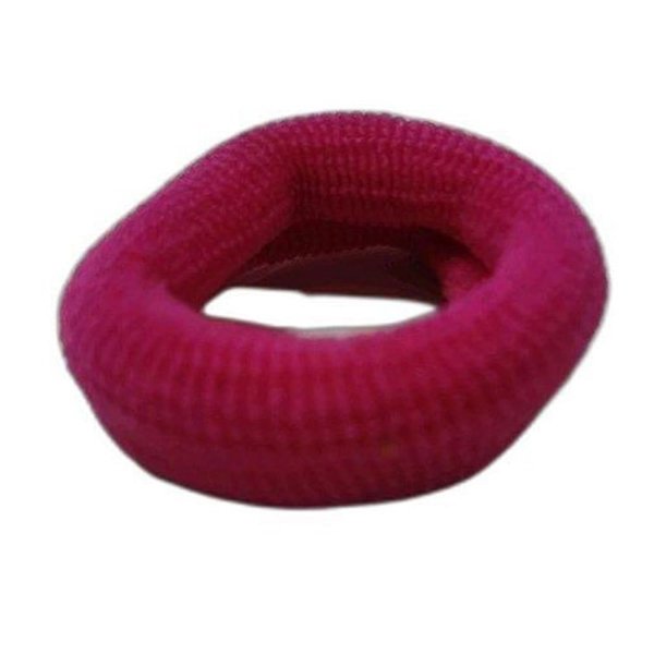Generic Elastic Hair Rubber Bands for Girls/Women, Ponytail Holder, Hair Ties for Buns (Pink Pack of 2)