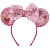 ZHENNAN Mouse Ears Headbands for Women, Glitter Best Day Ever Bows Ears Headbands, Costume Cartoon Themed Events Birthday Party Decorations Hair Accessoires
