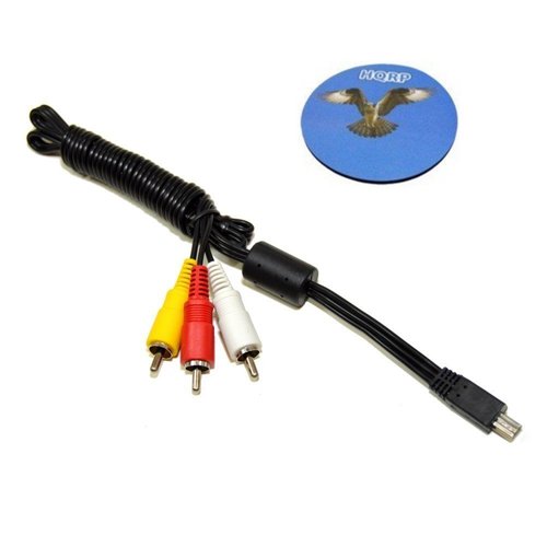 HQRP Mini USB to 3 RCA Audio Video Cable for Canon PowerShot SX160 is, SX170 is, SX600 HS, SX610 HS, SX700 HS, SX710 HS Digital Camera
