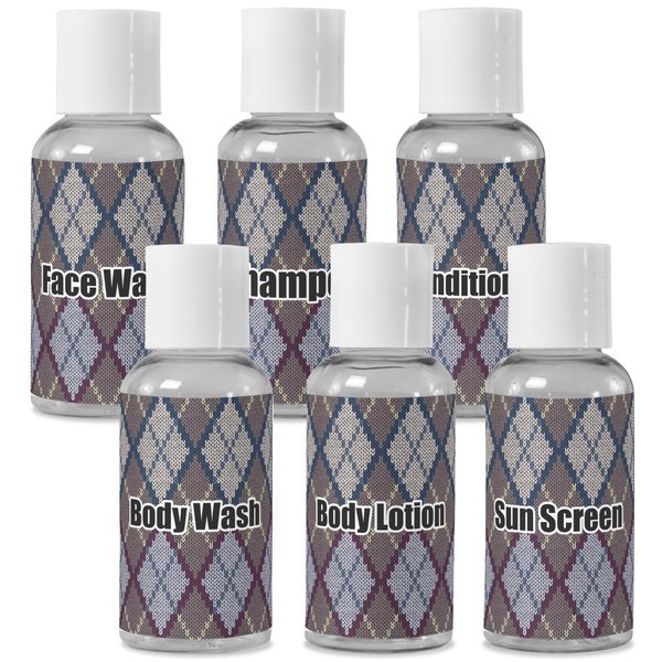 YouCustomizeIt Personalized Knit Argyle Travel Bottles