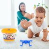 TOYANDONA 12pcs Jumping Toy Plastic Funny Bouncing Frog Toys for Kids Easter Birthdays Party Favors, Mixed Color