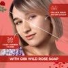 GIBI Wild Rose Soap Bar - 7.06 Oz Moisturizing Rose Soap for Face & Body - Enhances Skin Radiance & Softness - Pure, Luxurious Rose Bar Soap for All Skin Types