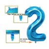2 Number Balloon Blue Big Number Balloons 40 Inch kit for Happy Birthday Party Decorations Foil Mylar Helium Baby Shower