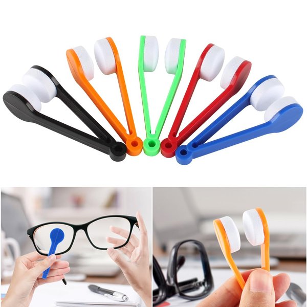 VinBee 20 Pcs Eyeglass Cleaner Clip, Mini Sun Glasses Eyeglass Microfiber Spectacles Cleaner Brush Cleaning Tool, Eyeglasses Cleaner Cleaning Clip (Random Color)
