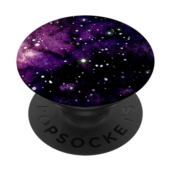 Sassy Southern Charm & Grace Modern Purple & Black Celestial PopSockets PopGrip: Swappable Grip for Phones & Tablets