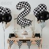 40 Inch Checkered Number Balloon 2 Black and White Two Fast Race Car Birthday Balloons Baby Hippie Smile Party Shower Boys 2nd Birthday Race Car Theme Party Decor Supplies 5 Pcs