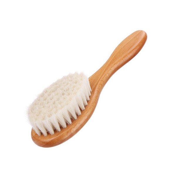 Barber Fade Brush, Beard Brush, Styling Cleaning Brush, Neck Duster Brush with Wooden Handle for Men Beard Styling Cutting Supplies (Short)