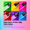 RARJSM Neon Jelly Gel Nail Polish Set 6pcs Clear Crytal Glass Yellow Blue Green Red Pink Purple Transparent Sheer Gel Varnish LED UV Curing Requires French Manicure Soad off Summer Iridescent Colors