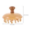 Beaupretty Beech Massage Comb Scalp Massager Shampoo Brush Wooden Dandruff Comb Head Massage Comb Scalp Scrub Brush Shampoo Comb Handheld Massager Tools Wood Comb Curly Man Exfoliating Brush