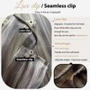 Full Shine Clip in Human Hair Extensions 8 Pieces 14 Inch Hair Blonde Clip in Extensions Human Hair 120 Gram Color 18 Ash Blonde and 613 Highlights Seamless Clip in Hair Extensions Straight