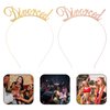 ABOOFAN 2pcs Divorce Headband Hair Ties for Women Divorced Hair Band Letters Hair Band Lady Gifts Womens Hair Accessories Party Hat Crown
