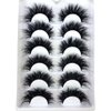 HBZGTLAD 6 Pairs False Eyelashes Cat-Eye Fluffy Faux Mink Lashes 8D Wispy Lashes Dramatic Long Thick Volume Fake Eye Lash(SR-01）