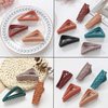 GKDKV Hair Claw Clips French Matte Hair Claw Triangle Plastic Hair Clips for Women and Girls Thin Hair, Strong Hold for Thin Curly Straight Long Hair (Vivid Color)