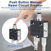 Push Button Circuit Breaker 15 Amp, Fuse Tester, Auto Trip, Manual Reset 32V, Low Voltage Protection with Waterproof Cap