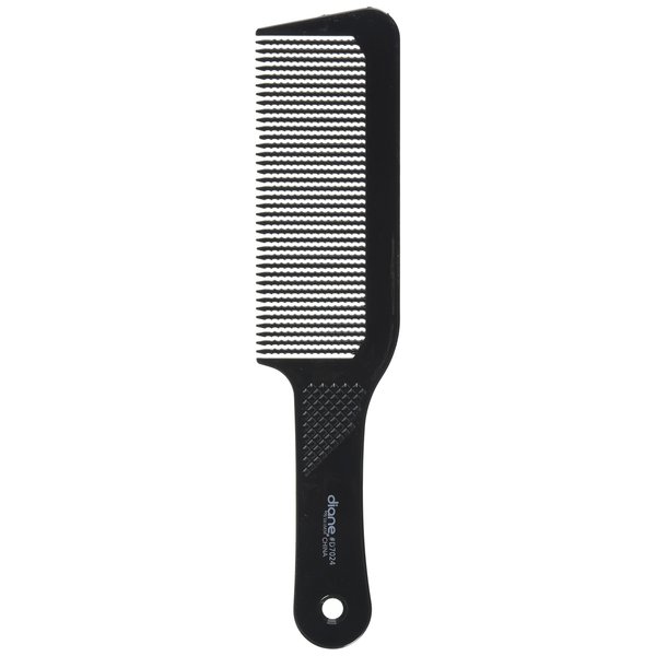 Diane Flat Top Clipper Comb – Fine Tooth, Hair-Cutting, Styling Tool for Women, Men, Hair Stylists, Barbers, Black, 9.5 Inches, D7024