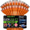 GearIT Cat 6 Ethernet Cable 0.5 ft 6-Inch (24-Pack) - Cat6 Patch Cable, Cat 6 Patch Cable, Cat6 Cable, Cat 6 Cable, Cat6 Ethernet Cable, Network Cable, Internet Cable - Orange 0.5 Foot