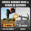 YaaYii SDS Plus Ground Rod Driver for Rotary Hammer Drill–Heavy Duty Flat Hammer Tool Bit, Steel Socket for All SDS Plus Drills, Ideal for Grounding Application