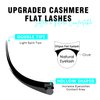VAVALASH Cashmere Faux Mink Ellipse Flat Lashes 0.15 0.2mm C D Curl 6-17mm Soft Lightweight Classic Lash Extensions Matte Split Tip Natural Eyelash Extensions Professional Salon Use(0.2-CC-8-15mm)