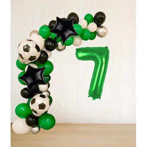 Soccer Balloons 7th Birthday Decorations for Boy, Soccer Birthday Party Supplies World Cup Soccer Party Decorations Foil Mylar Green 7 Soccer Sports Theme Party Supplies Favors Anniversary Decor