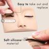 Embagol Double-layer Replacement Eyelids Replaced Eyelids for Lash Extension Practice Lash Mannequin Head Training for Beginners