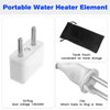 Immersion Water Heater Electric Portable Water Heater 300W 120/240V Dual Voltage Instant Immersion Heater for Camping Traveling Coffee/Tea/Soup