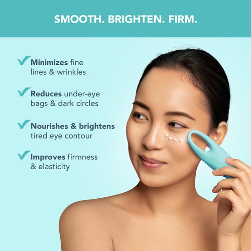 FOREO IRIS C-Concentrated Brightening Eye Cream for Dark Circles and Puffiness - Under Eye Brightener - Hyaluronic Acid - Antioxidant - Vegan - Travel Size - All Skin Types - 0.5 oz