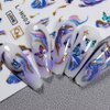 4 Sheets Purple Marble Smoky Nail Stickers,Blue Abstract Geometry Line Nail Art Stickers Golden Wave Lines Nail Decals Spring Butterfly Nail Design Sticker Nails For Nail Art Supplies Nail Accessories
