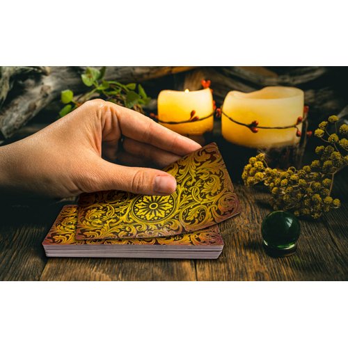 IXIGER Tarot Cards Deck,Tarot Card,Tarot Deck with Guidebook & Box,78 Tarot Cards Deck Set,Divination Tarot Cards, Tarot Decks,Tarot Cards for Beginners & Expert Readers (Vintage Glazed Gold)