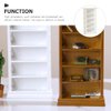 LUOZZY Miniature Bookshelf Model 1/12 Dollhouse Accessories Mini Cabinet Model Small Dollhouse Furniture Decor (White)