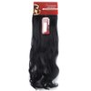 Lelinta 7Pcs 16 Clips 24 Inch Wavy Curly Full Head Clip in on Double Weft Hair Extensions, Dark Black, 24 Inch