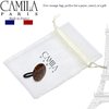 Camila Paris CP2962 French Hair Ponytail Holders Ties, Round, Handmade, Brown, Strong Hold Grip Elastic Band Hair Clips for Women, No Slip and Durable Styling Girls Hair Accessories, Made in France