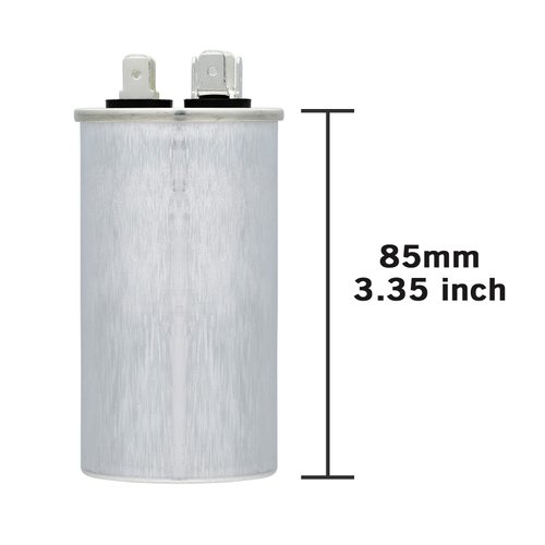 VEXUNGA 35uF 35 MFD 370VAC 440VAC 450VAC 50/60Hz CBB65 CBB65B Run Start Capacitor for AC Unit Fan Motor Start or Pool Pump or Air Condenser Straight Cool