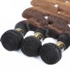 QTHAIR 14A Grade Ombre Body Wave Hair 1Bundle 16" Brazilian Body Wave Weave 100% Human Hair Extensions 3 Tone 1b 4 27 Color Ombre Brazilian Body Wave Hair Bundle