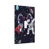 Tewujay Decorative Light Switch Covers Cartoon Cute Astronauts Galaxy Planets 1 Toggle Single Toggle Wall Plate Decorative Switchcover Electrical Switchplate for Farmhouse Home Decor