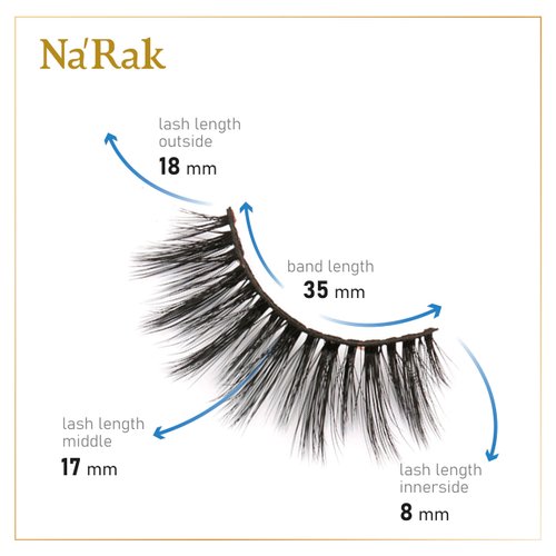 Na'Rak False Eyelashes - Glam It Up Series: DARK AND FULL Design. 5 Pairs of Faux Mink Lashes - Reusable and Comfortable Style Designed for Everyday Wear that Enhances Your Natural Lashes