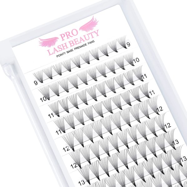Premade Fans Eyelash Extensions 10D-C-0.07-10 Premade Volume Lash Extensions Pointed Base Fans 0.07 Premade Volume Fans C D Curl(10D-C-0.07,10mm)