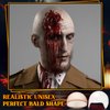 Syhood 4 Packs Halloween Bald Caps Makeup Latex Bald Head Wig Cap Bald Hat Costume Accessories for Women Men Adults(White,skin,Assorted)