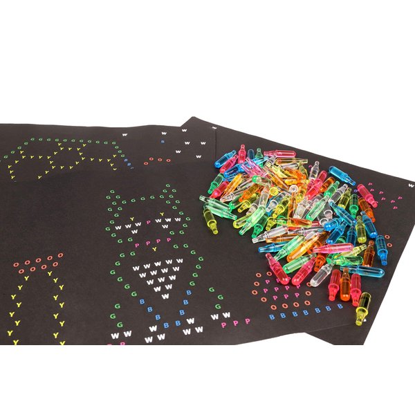 Lite-Brite Peg and Template Refill Pack, Light Up Drawing Board Accessories, LED Pegs with Colors, Toys for Creative Play, Light Toys for Kids Aged 4 +