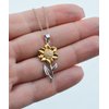 Reusable Wife Sunflower Pendant Necklace, You complete me in every way. I love you, Beautiful Gifts for Wife, Birthday Gifts, Sunflower necklace, Wife gift, Wife jewelry, Wife necklace