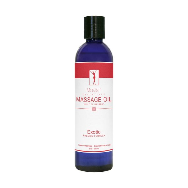 Master Massage Organic Massage Oil - 8 fl oz, Exotic Sense, Water-Soluble, Skin-Nourishing Formula for Relaxation, Ideal for Massage Therapy and Home Use, Pack of 1