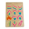 Anka Bella Reusable Face Paint Practice Board,7pcs Face Painting Practice Sheet with Various Patterns,One Stroke Excersize Template A4 Size
