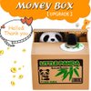 HmiL-U Panda Stealing Money Bank, Piggy Bank for Kids, Coin Bank for Money Saving, Automatic Stealing Money with English Speaking, Creative Gift